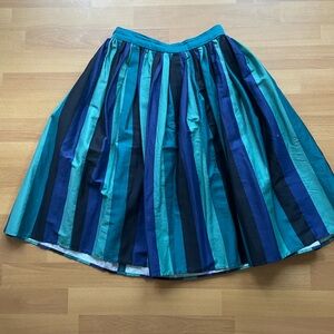 Collectif Teal and dark hues circle skirt, uk 10